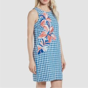Tommy Bahama Gabriella Gingham Linen Dress Size Small